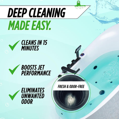 Oh Yuk Jetted Tub Cleaner for Jacuzzis, Bathtubs & Whirlpools, Septic Safe