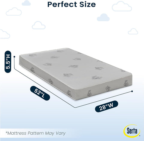 Serta Perfect Start Deluxe Limited Dual Sided Baby Crib Mattress and Toddler Mattress, GREENGUARD Gold Certified, Firm Support, Waterproof, 7 Year Warranty, Made in USA