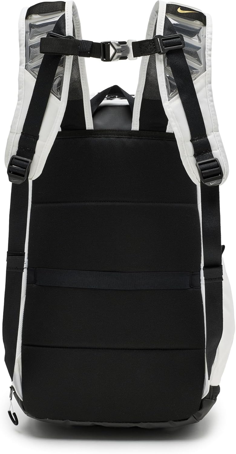 Nike Varsity Elite Backpack (32L), White/Black/Metallic Gold, MISC