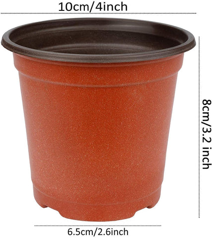 Augshy Nursery Pot, 75 Pcs 4 Inches Plastic Nursery Seed Starting Pots