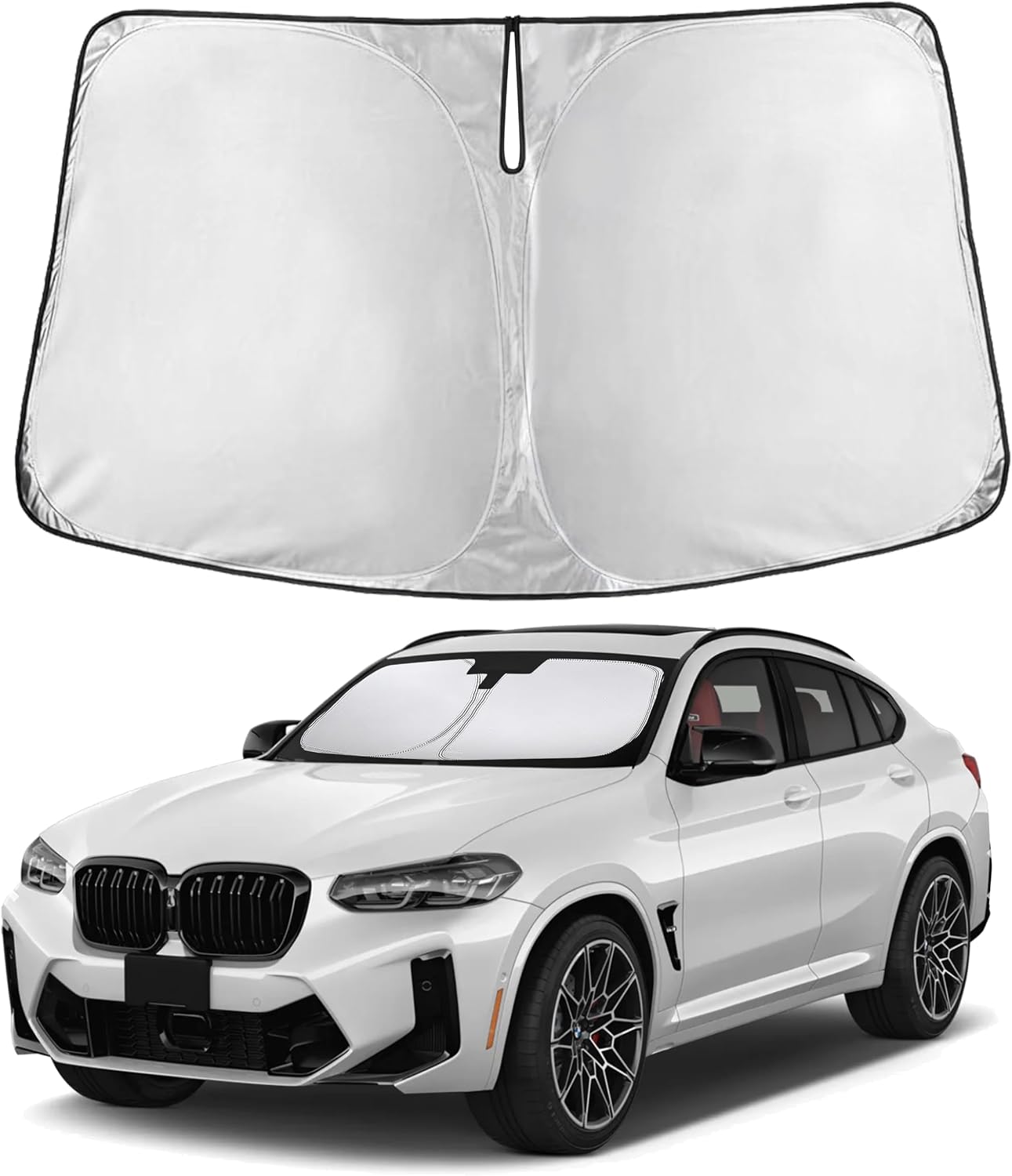 EcoNour Windshield Sunshade Compatible for BMW X4 2019-2023 2024 2025