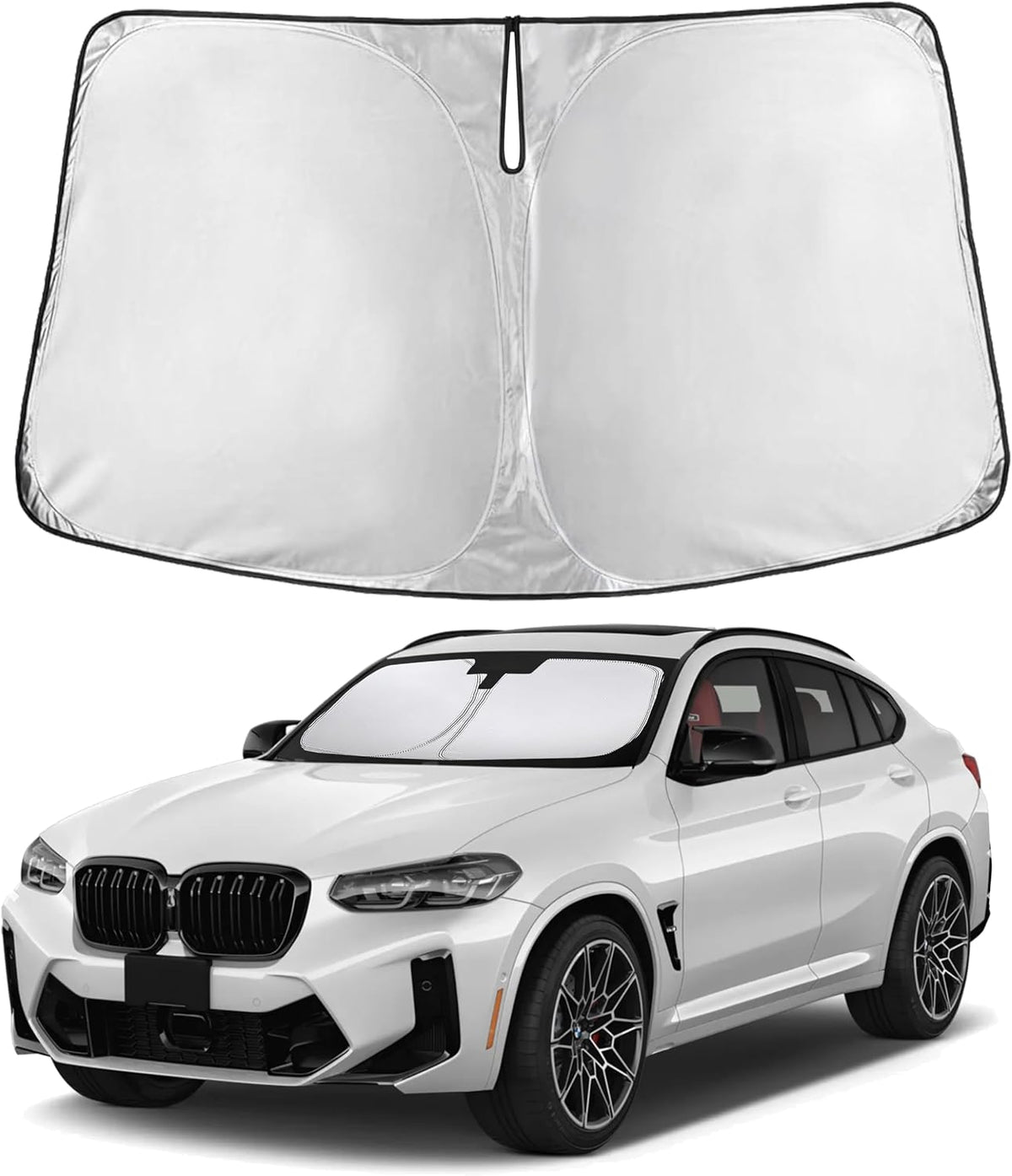 EcoNour Windshield Sunshade Compatible for BMW X4 2019-2023 2024 2025