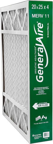 2-PK- Generalaire #4368-Replaces Honeywell FC100A1037-20"x 25" x 4.5" Merv 11 Air Filters