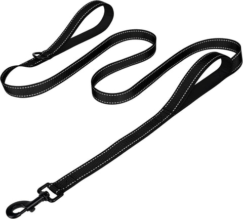 Joytale Dog Leash for Large Dogs that Pull, Double Handle, 6FT, Black