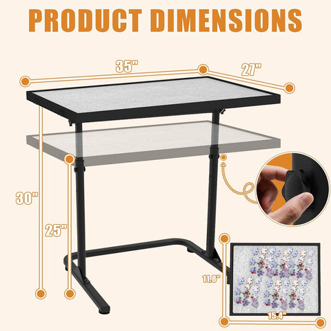 Puzzle table with drawers 1500pcs with Adjustable height & up angles
