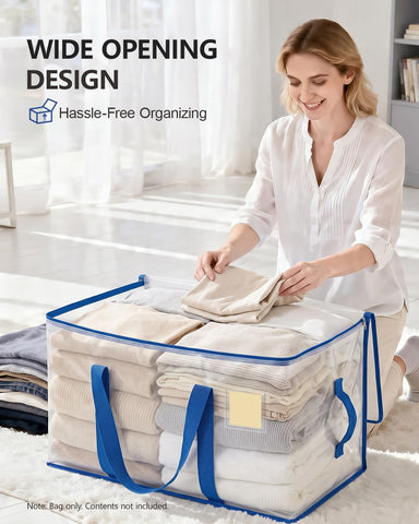 Heavy Duty Moving Bags Extra Large Clear Storage Bags, 12 Pack