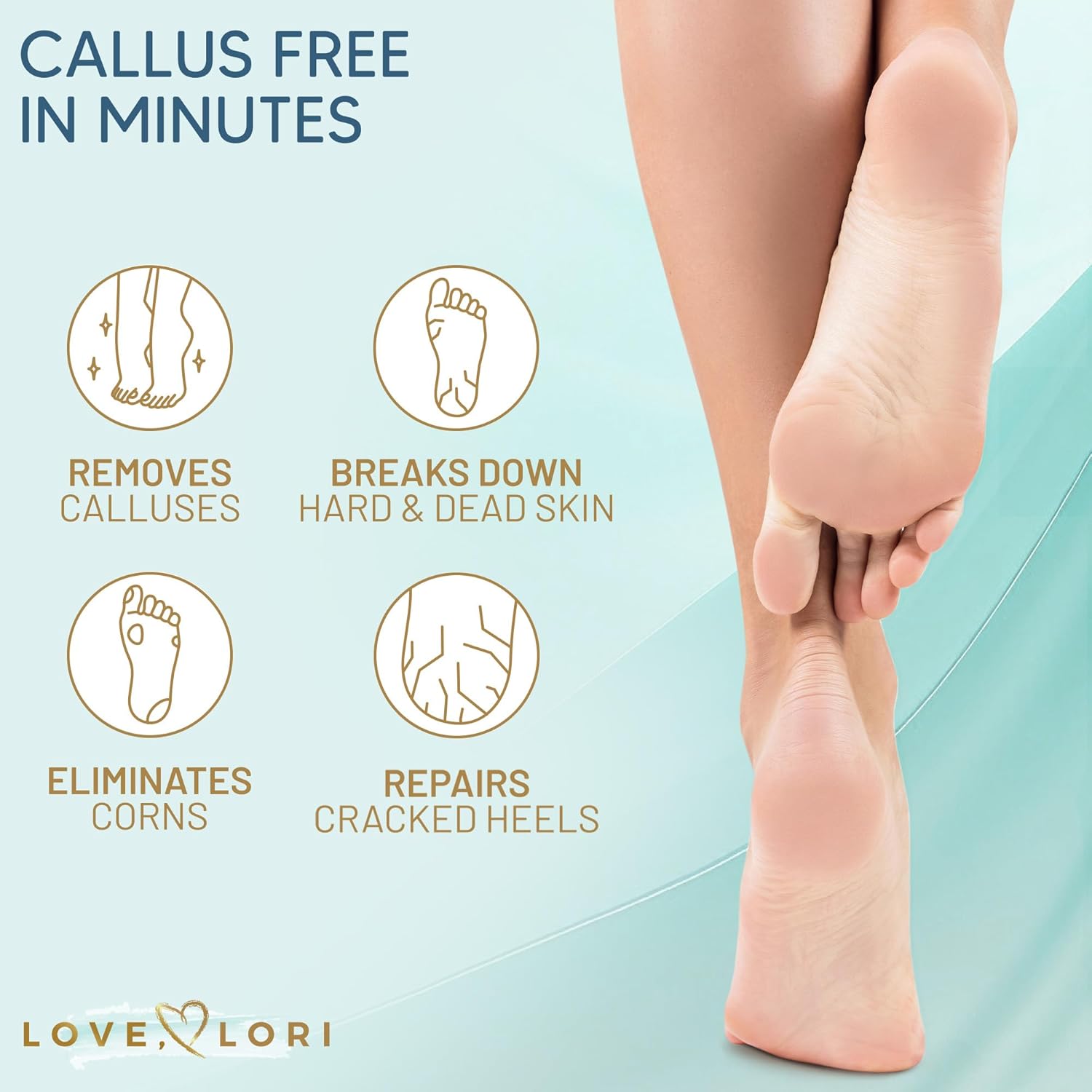 Love Lori Foot Callus Remover Gel Extra Strength Pedicure Tool for Feet 6oz