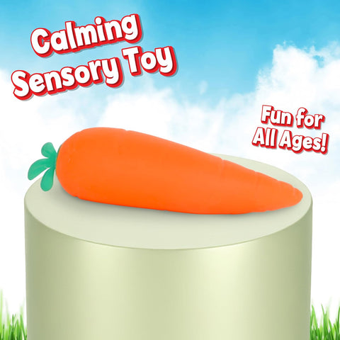 Toymendous Squishy Carrot – Jumbo 11.5 Inch Squishy Vegetable | Giant Stress Relief Toy | Fidget Sensory Food Fun for Kids, Teens & Adults
