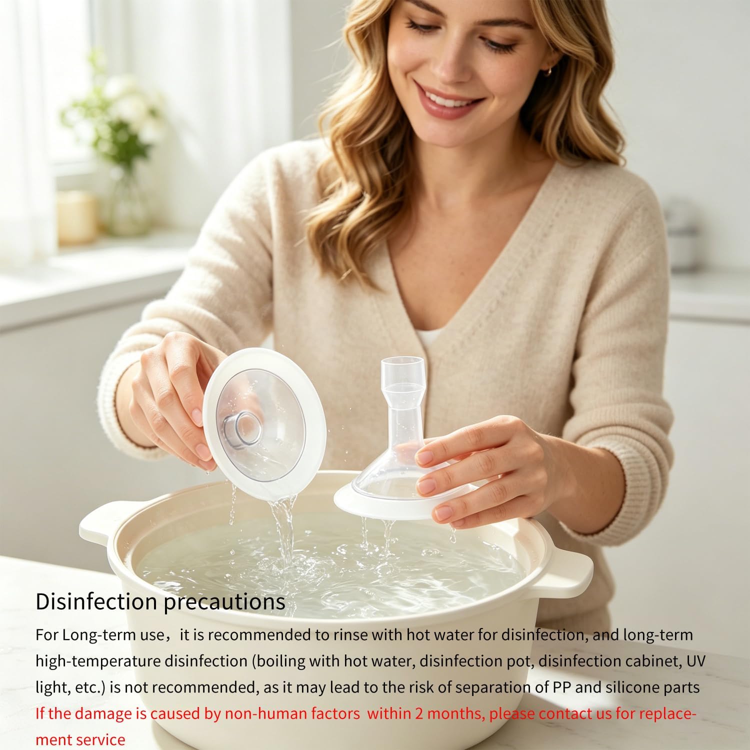 19mm Oval Flanges Breast Pump Parts Compatible with Medela Breast Pumps PersonalFit, Maxflow, Freestyle Flex Swing Maxi Connector