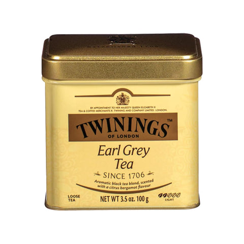 Twinings Earl Grey Loose Leaf Black Tea with Bergamot, 3.53 oz Tin (6 Pack)