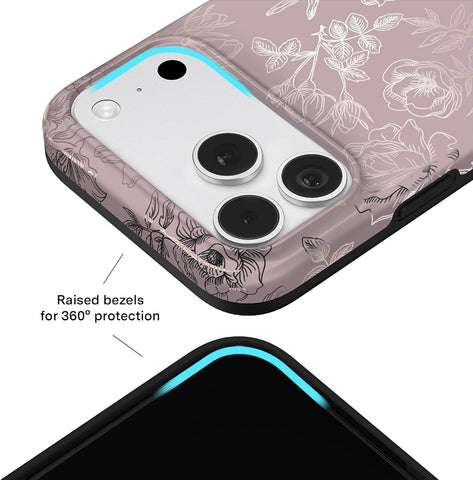 VELVET CAVIAR Case for iPhone 17 Pro Max | Compatible with MagSafe | 10ft Drop Tested | Protective Designer Cases | Dusty Rose Floral 2.0