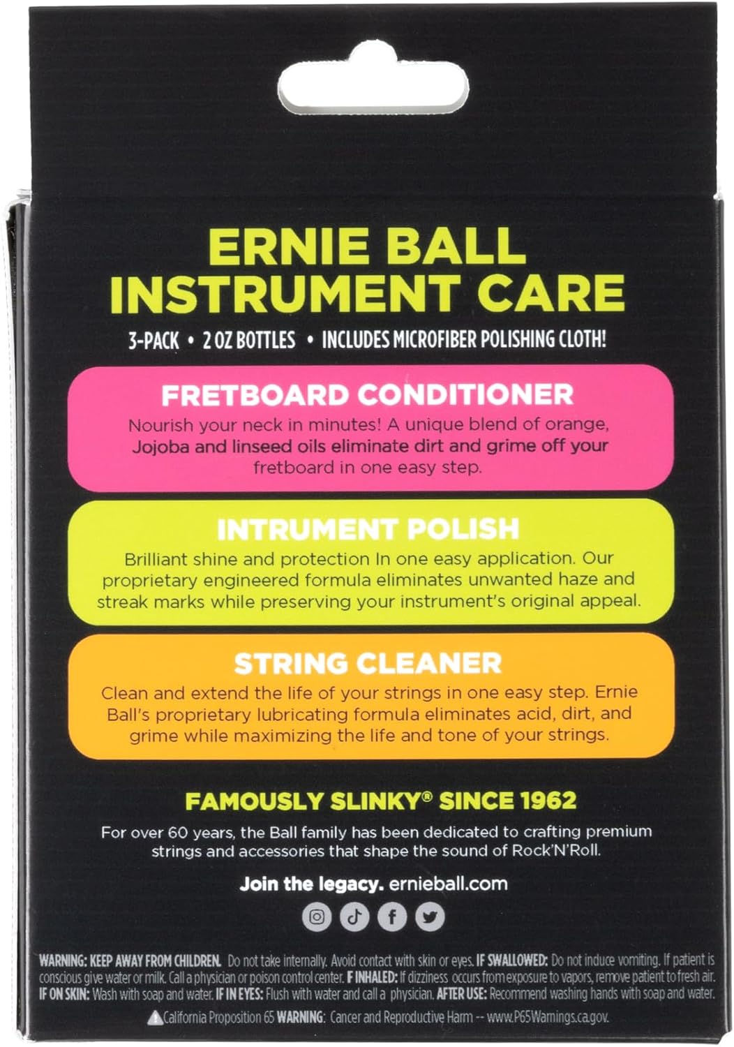 Ernie Ball Guitar Polish, Fretboard Conditioner, and String Cleaner with Polish Cloth