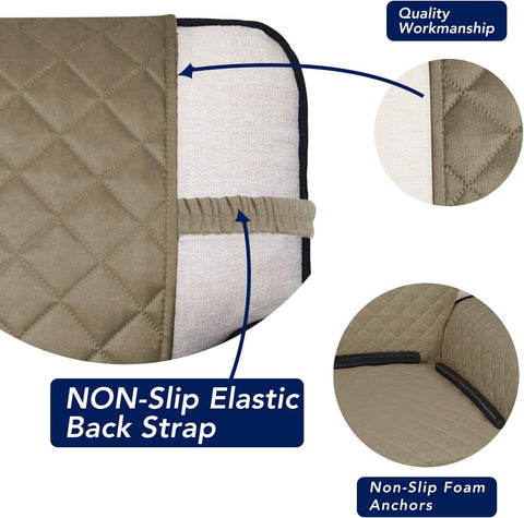 PureFit Reversible Quilted Couch Covers for Dogs Oversized Sofa Cover 78”