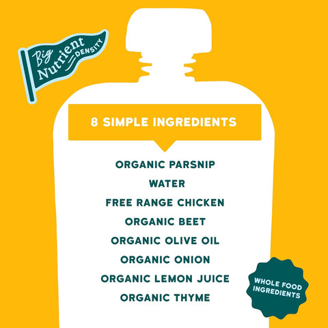 Serenity Kids Baby Food Pouches, Chicken & Thyme, No Added Sugar, 3.5 Oz