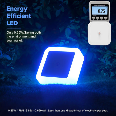 Sujeet Night Light, Night Lights Plug into Wall 8-Pack, Nightlight Plug in Night Light, Dusk to Dawn Night Lamp Led (Blue)