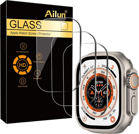 Ailun 3 Pack Screen Protector for Apple Watch Ultra 3/2/Ultra [49mm][Clear]