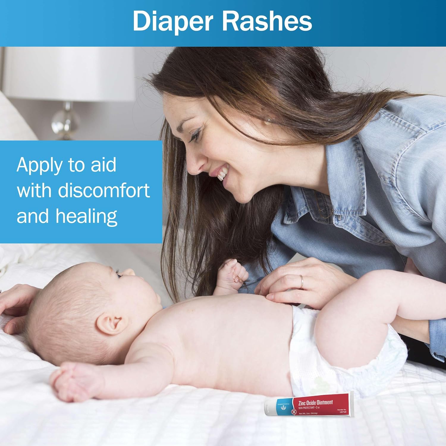 Zinc Oxide Ointment for Adults and Babies - 2 oz Diaper Rash Ointment - Skin Protectant for Diaper Rashes, Cuts, and Burns - 20% Zinc Oxide