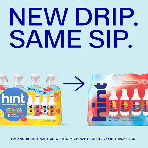 Hint Flavored Water Zero Sugar 0 Calories - Star Spangled Variety (12 pack)