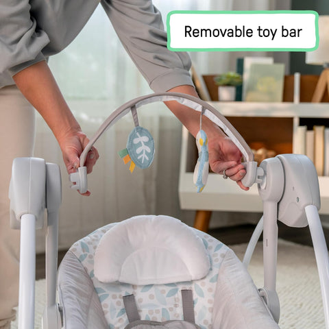 Ingenuity Comfort 2 Go Portable Swing, Newborn to 9 Months, Endless Blooms