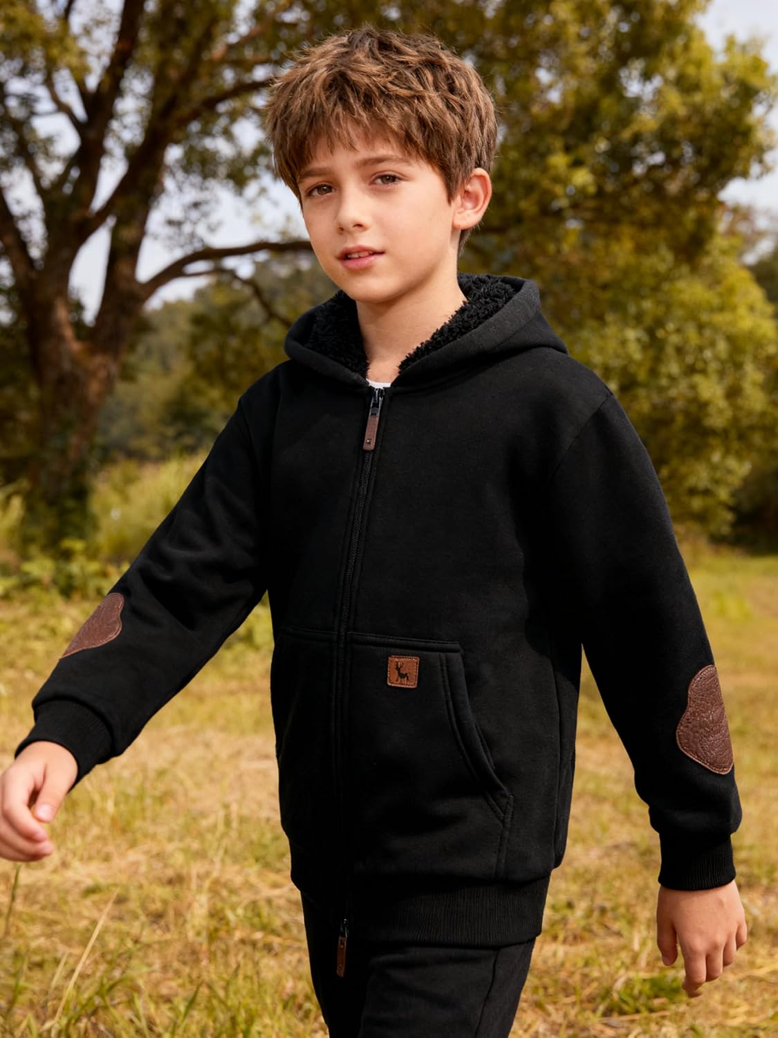 Boys Zip Up Hoodie Kid Hooded Jacket