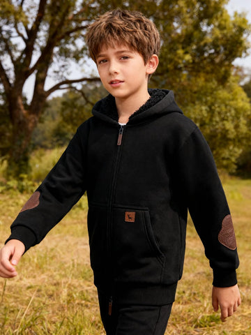 Boys Zip Up Hoodie Kid Hooded Jacket