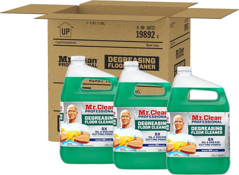 Mr. Clean PRO Degreasing Floor Cleaner for Commercial Grease (1 gal, 3 pk)