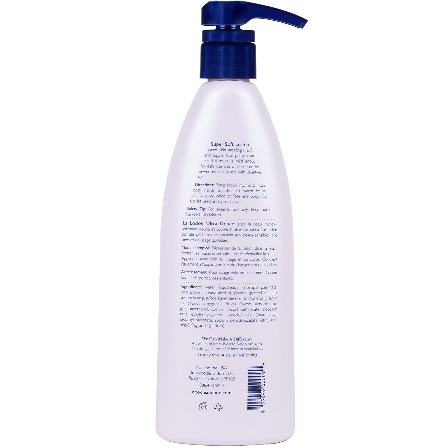 Noodle & Boo Lavender Super Soft Moisturizing Lotion for Daily Newborn and Baby Care