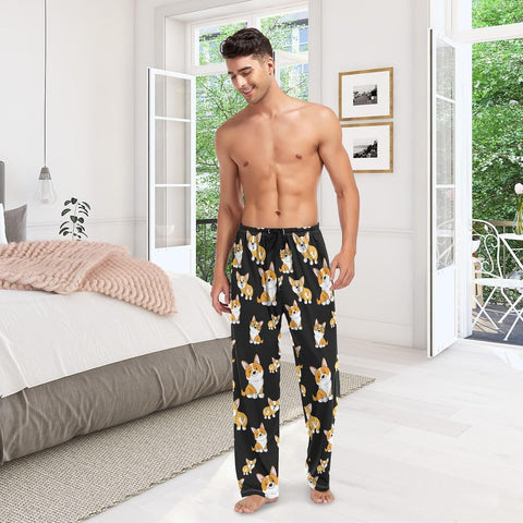 Men's Straight-Fit Pajama Pant Jersey Sleep Pjs Bottoms