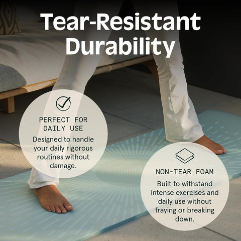 Retrospec Solana Yoga Mat 1" Thick w/Nylon Strap for Men & Women - Non Slip Exercise Mat for Home Yoga, Pilates, Stretching, Floor & Fitness Workouts