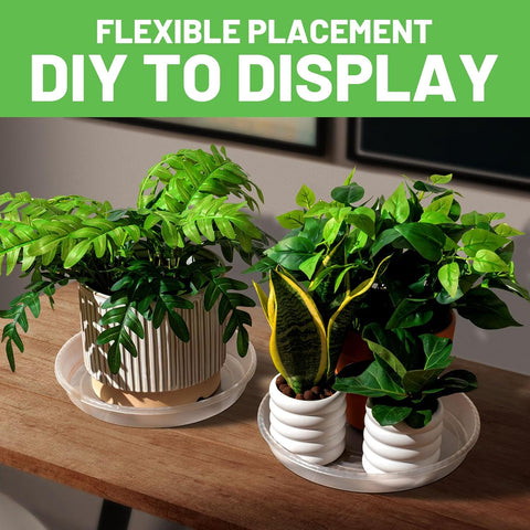 MUDEELA 6-Pack Plastic Plant Saucers Tray for Indoor, 6 Inches, Clear