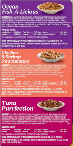 Nutrish Ocean Lover's Wet Cat Food Variety Pack, 2.8 oz. Cup (Rachael Ray)