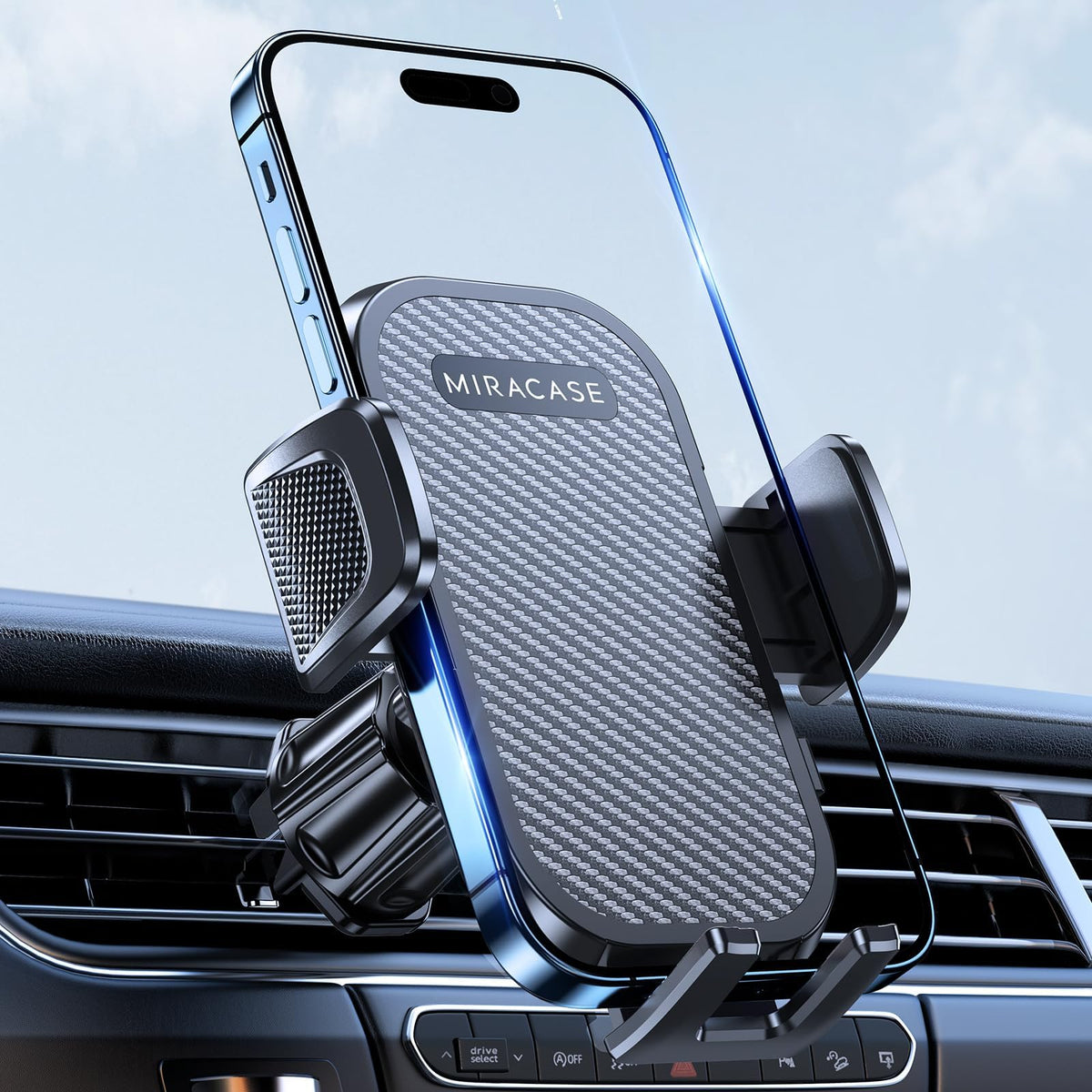 Miracase Phone Holders for Your Car with Metal Hook Clip, Air Vent Cell Phone Car Mount, Universal Automobile Cradle Compatible with iPhone Android and All Smartphones