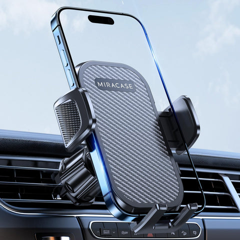 Miracase Phone Holders for Your Car with Metal Hook Clip, Air Vent Cell Phone Car Mount, Universal Automobile Cradle Compatible with iPhone Android and All Smartphones