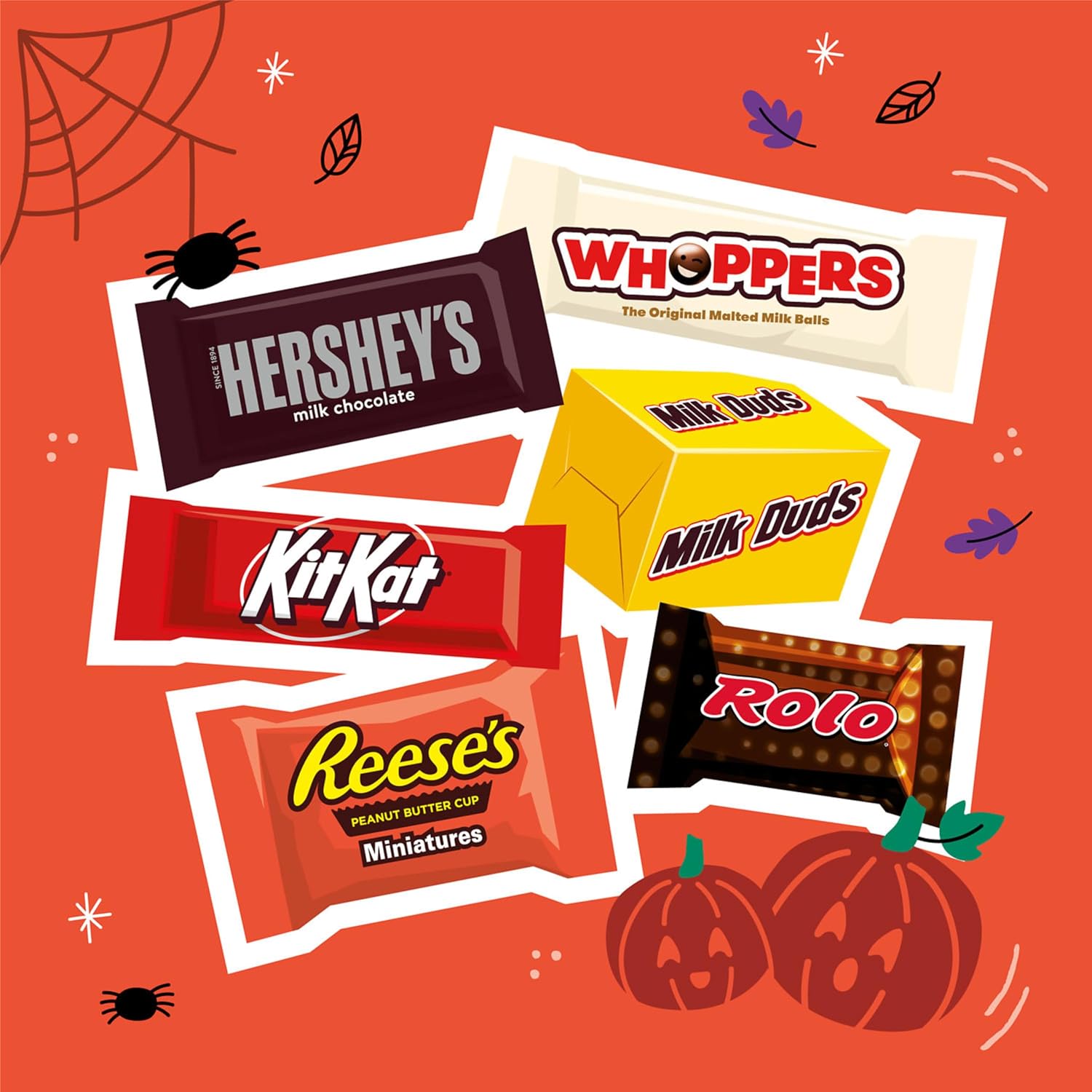 Hershey Miniatures Assorted Flavored, Halloween Candy Bulk Bag, 78.24 oz, 275 Pieces (Pack of 2)
