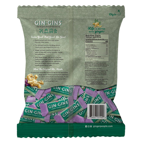 GIN GINS Original Ginger Chews Made w/Fresh Ginger 1lb 1Pk