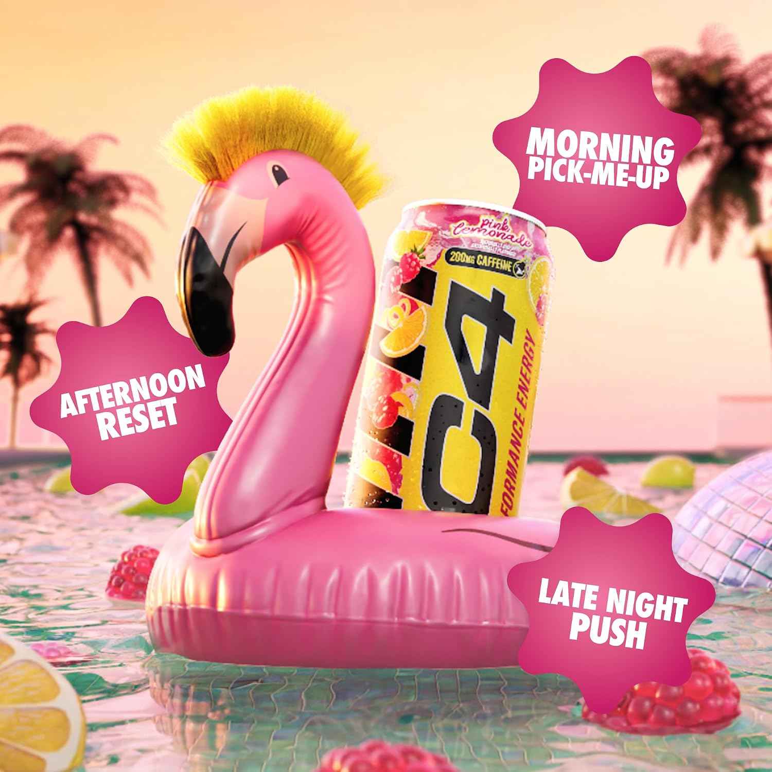 C4 Performance Energy Drink with Zero Sugar, 200mg Caffeine, 16 Fl Oz 12pk