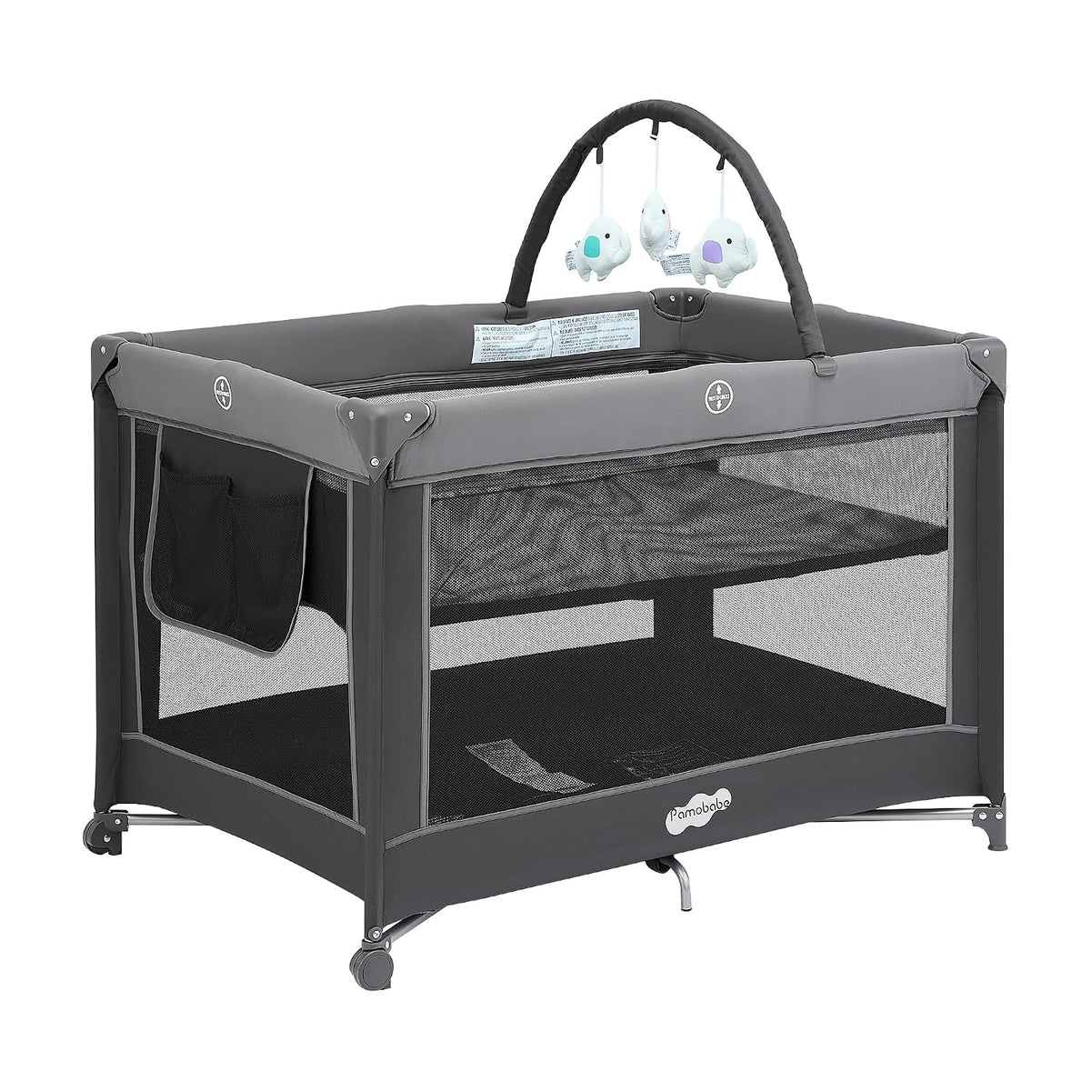 Pamo Babe Foldable Portable Baby Playard Crib for Toddlers