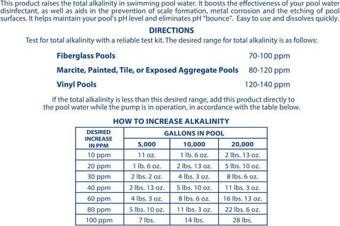 Pool Mate 10-Pounds Premium Alkalinity Increaser for Swimming Pools