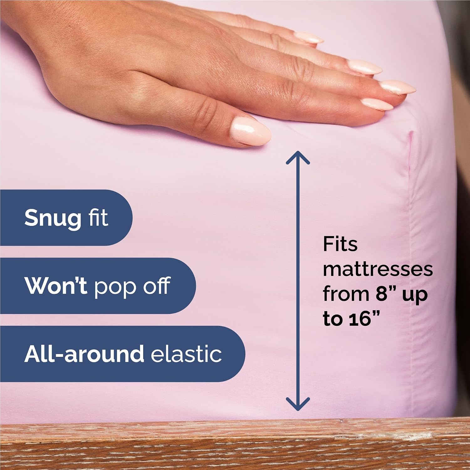 Full Size 4 Piece Sheet Set - Breathable & Cooling Sheets - Light Pink