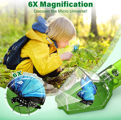 Bug Catcher for Kids with 6X Magnifier, STEM Educational Exploration Toys