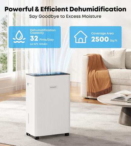 32pints 2500 Sq.Ft Dehumidifier for Basement