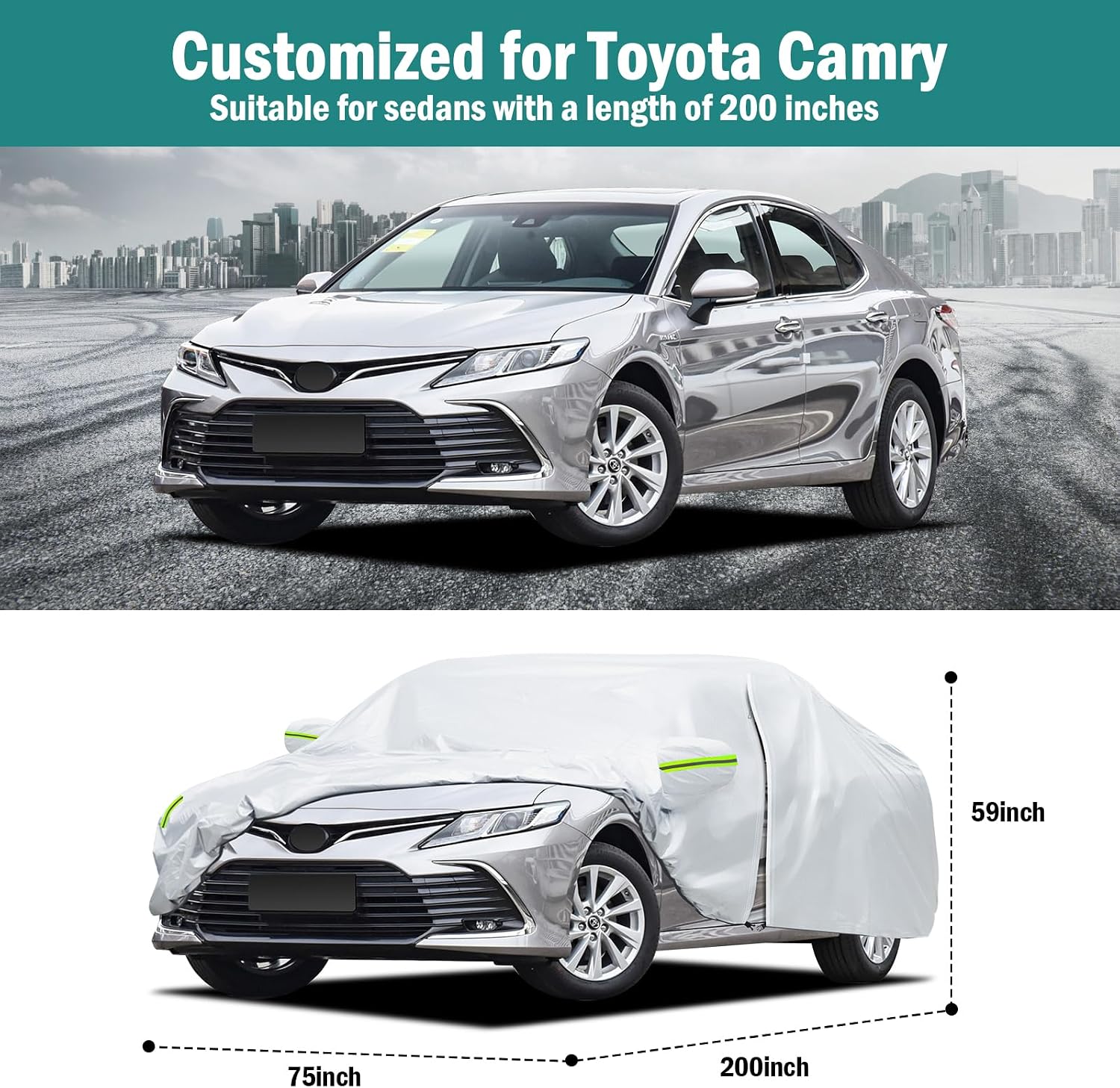 Car Cover Custom Fit for Toyota Camry 1996-2026, for Honda Accord 2001-2026