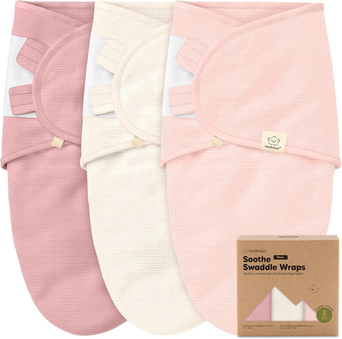 3-Pack Organic Swaddles for Newborns, Baby Swaddles 0-3 Months (Roseate)