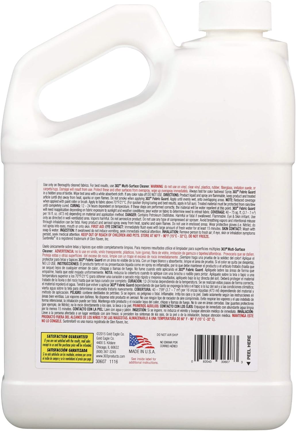 303 Fabric Guard Water Repellent for Outdoor Fabrics, 1 Gallon