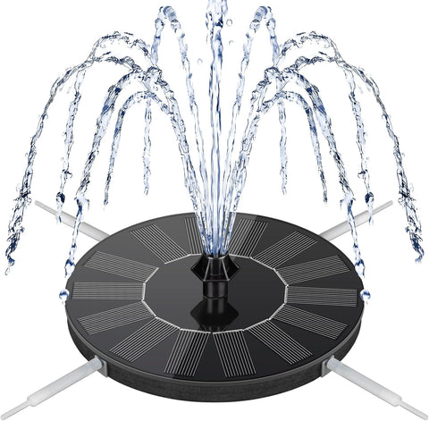 Mademax Solar Bird Bath Fountains, Upgrade 1.4W Solar Fountain Pump with 8 Nozzles & 4 Brackets, Free Standing Floating Solar Powered Water Fountain Pump for Bird Bath, Garden, Pond, Pool, Outdoor