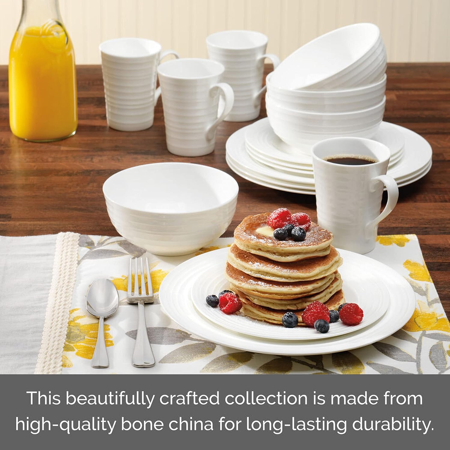 Mikasa 5224193 Ciara 16-Piece Dinnerware Set, Service for 4