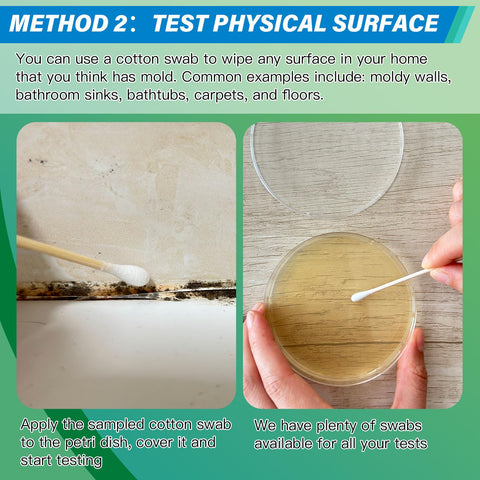 Mold Test Kit for Home - 12 Simple Detection Tests,Test HVAC System,Home Surfaces,& Indoor Air Quality Testing Kits,DIY Mold Detector at Home,includes Detailed Mold Identification Guide,air tester