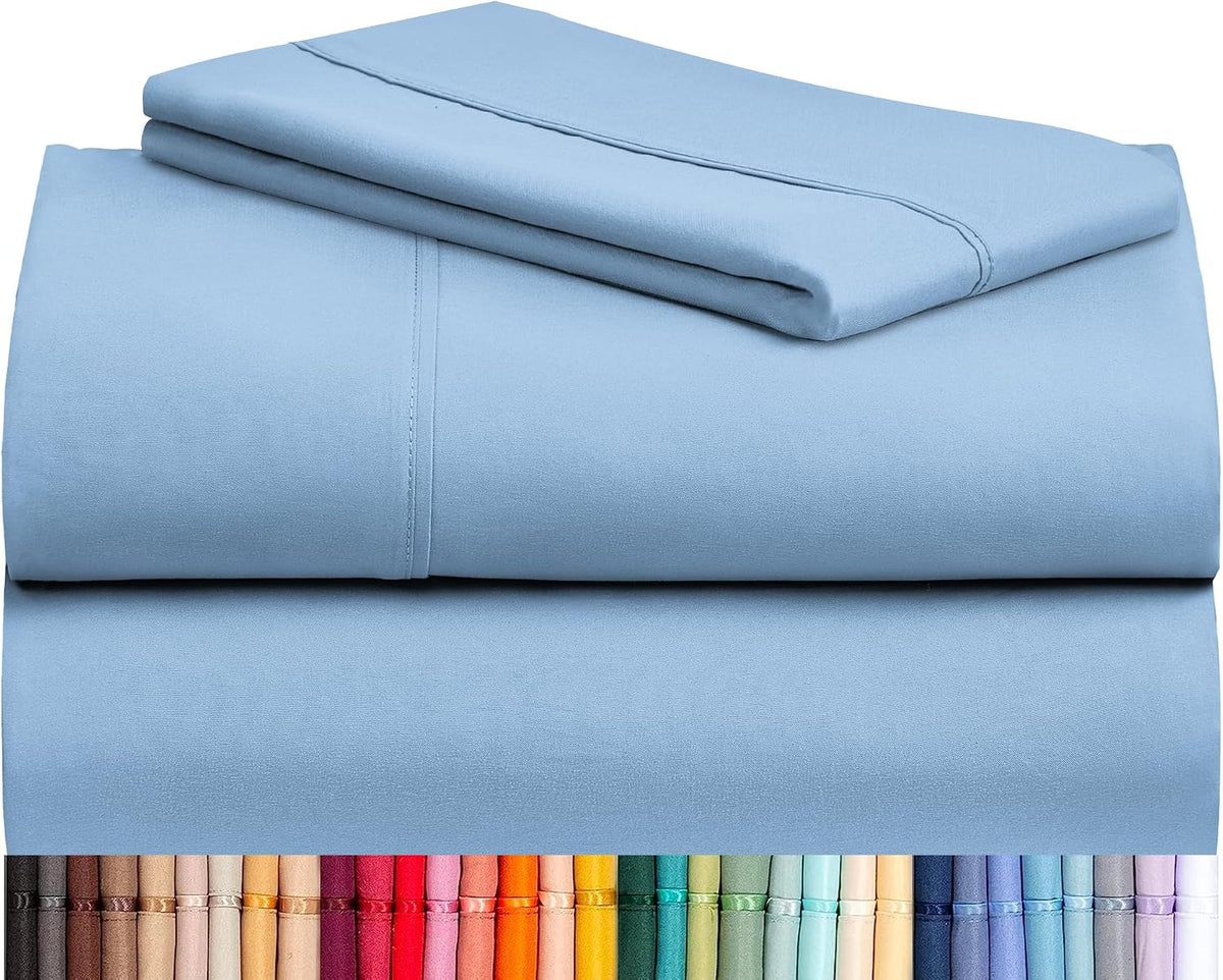 Twin Size Sheets Set, Cooling & Soft Deep Pocket Bed Sheets, 3PC