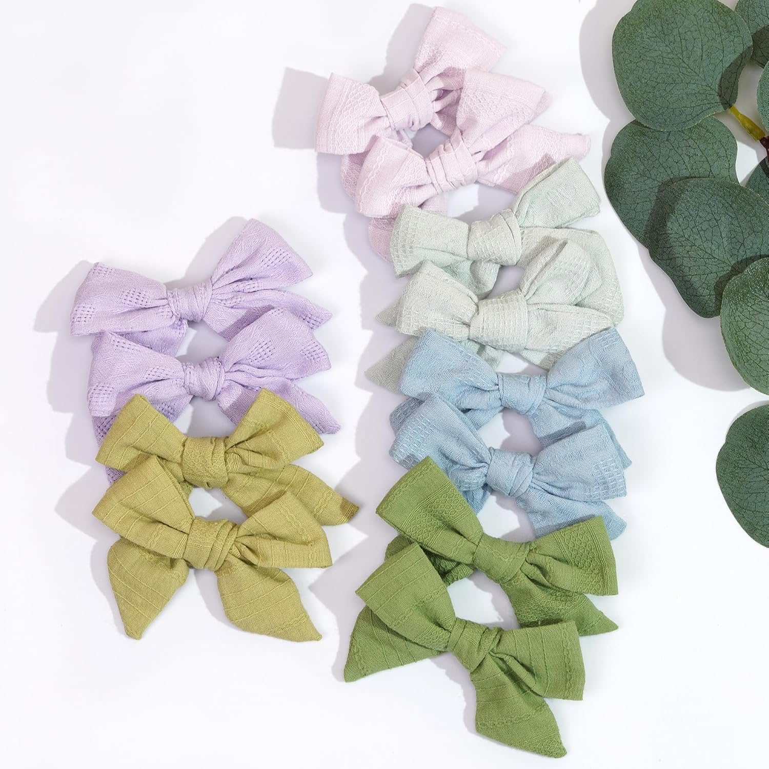 CÉLLOT 40 Pieces Girls Hair Bows Linen Fabric Bows Alligator Clips Hair Accessories for Little Girls Toddlers Kids and Teens