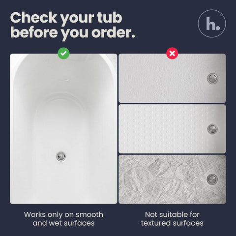 homerella Bathtub Mat Non Slip 35x16 Shower Mat Non Slip Anti Mold BPA Free